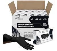 Farla Medical Nitrile Gloves Assorted 10 Packs of 100 (L x3, M x3, S x2, XL x2), Black Heavy Duty Disposable Gloves, Powder Free, Latex Free, and Protein Free, Medical, Food, Multi Use