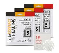 FarlaCONTACT Silicone Wound Dressing Net Contact Layer 12 x 15cm, 10 Pcs - Non-Adherent Net Dressings for Wounds First Aid - Safe, Breathable, Sterile, Gentle Removal, Exudate Transfer