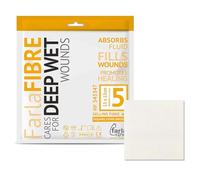 FarlaFIBRE Gelling Fibre Dressing 15 x 15cm, 10 Pcs - Highly Absorbent Dressing for Wet Wounds, Rapid Gel Action - Single-Piece Removal, Eco-Friendly, Multi Layered Adhesive Wound Dressing