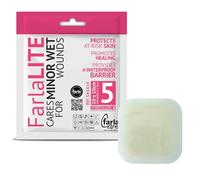 FarlaLITE Hydrocolloid Dressing with Border for Minor Wet Wounds 10 x 10cm, 5 Pcs - Waterproof Wound Dressing Barrier for Minor Cuts, Burns & Acne - Flexible Protective Pad, Eco-Friendly Bags