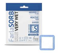 FarlaSORB Super Absorbent Wound Dressings by FarlaCare for Very Wet Wounds 10 x 10cm, 5 Pcs - Multi-Layered Breathable Pad, Skin-Friendly Absorbent Dress Pad, Eco-Friendly Dressing Pads