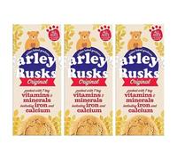 Farleys Rusk Original 9 Biscuits 150g Pack of 3 Baked Cookies Sweet Biscuits Snack Treat Calcium Iron Mineral Vitamin A B C with Welari Thank You Card | (3pack) (450g)