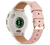 Farluya 18mm Leather Band Compatible with Garmin Venu 3S 41mm Watch Band/Venu 4 41mm/Venu 2S/Vivoactive 4S/Vivomove 3S/Forerunner 255S/Forerunner 265S, Quick Release Soft Genuine Strap Women Men