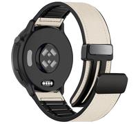 Farluya 18mm Magnetic Leather Band Compatible with Garmin Venu 3S 41mm/Venu 4 41mm/Venu 2S/Vivoactive 4S/Vivomove 3S/Forerunner 255S/Forerunner 265S, Quick Release Genuine Leather Strap for Women Men