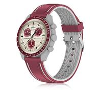 Farluya Swatch Omega Moonswatch Speedmaster Watch Replacement Band, Soft Silicone Bands Compatible with Omega X Swatch Moonswatch Speedmaster/Rolex/SEIKO 20mm Watch, Purple