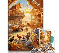 Farm Animal 1000 Piece Jigsaw Puzzles for Adults Gifts,Decompressing Intellectual Educational Toy Perfect Decoration (50x75cm)