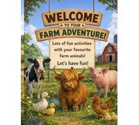 Farm Animal Activity Book for Kids Ages 3-6 - UK English: Colouring, Puzzles, Mazes & Fun Learning Activities