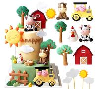 Farm Animal Cake Decoration Chicken Birthday Decor Chick Egg Cake Topper