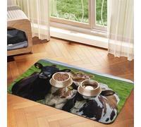 Farm Animal Cow Cattle,Waterproof Pet Feeding Mat,PU Leather Placemats for Cat Dog Water Bowl,Food Mats,30x45cm