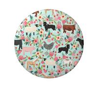 Farm Animal Custom 6cm Pin Badge-Iron Tinplate Material,Glossy Laminated,Single Sided Print-for Jackets,Bags