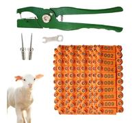 Farm Animal Ear Markers - Reusable ID Markers | 100 Pieces Earrings for Cattle, Goats and Sheep, Easy Labelling, Durable , Waterproof, Perf