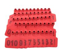 Farm Animal Ear Tags， Livestock Ear Tags Pack of 100 Multiple Sizes(Red 7.5 * 10cm,401-500)