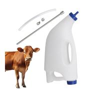 Farm Animal Feeder - 4 Litre Calf Milk Bottle, Flexible Drencher Hose | Ensures Efficient Feeding and Medication Delivery for Goats, Lambs, Puppies, Sheep During the Re