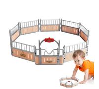 Farm Animal Fence Figurines, Horse Stable Model -Realistic Figures Collection, Miniature Pretend Play Toys, Durable Fun Accessories, Boys Girls Gift | Horse Figurines For Birthday Children's Day Play