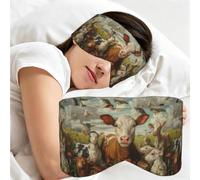 Farm Animal Print Full Coverage Sleep Mask,Eye Mask Portable for Travel Office Nap Shift Work