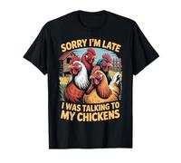 Farm Animal Rooster Chickens Farmer Talking to My Chicken T-Shirt