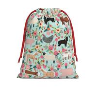 Farm Animal Ultra Soft Velvet Gift Bag, Comfortable To The Touch, Reusable