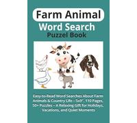 Farm Animal Word Search Puzzle Book: Easy-to-Read Word Searches About Farm Animals & Country Life - 5x9", 110 Pages, 50+ Puzzles - A Relaxing Gift for Holidays, Vacations, and Quiet Moments