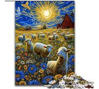 Farm Animals 1000 Piece Jigsaw Puzzles for Adults Gifts, Staycation Kill Time Enhance Love between Couples (50x75cm)