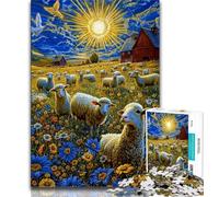 Farm Animals 1000 Piece Jigsaw Puzzles for Adults & Teens,Challenging To Complete But Fun And Humorous Unique Home Decor And Gifts (38x26cm)