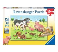 Farm Animals, 2x 12pc Jigsaw Puzzle - Brand New Sealed