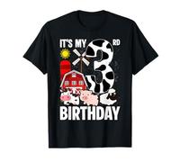Farm Animals 3 Year Old It's My 3rd Birthday Party T-Shirt