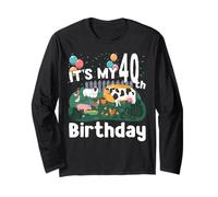 Farm Animals 40th Birthday Farmer Farming 40 Year Old Long Sleeve T-Shirt