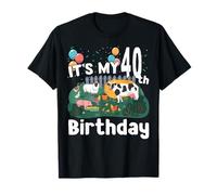 Farm Animals 40th Birthday Farmer Farming 40 Year Old T-Shirt