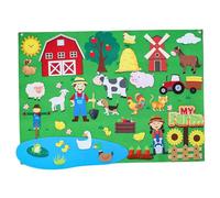 Farm Animals 41x30 Inch Felt Story Board Early Learning Interactive Wall Hanging Felt Board for Toddlers Family Christmas Rol