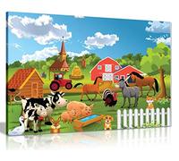 Farm Animals Canvas Wall Art Picture Print (12x8)