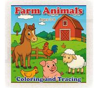 Farm Animals: Coloring and Tracing