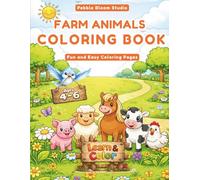 Farm Animals Coloring Book for Kids Ages 4-6: Learn & Color with Real Animal Photos, Fun Facts and Easy Coloring Pages (Animal Habitat Coloring Book)