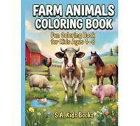 Farm Animals Coloring Book: Fun and Easy Coloring Pages for Kids Ages 4-8