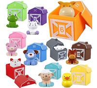 Farm Animals Counting Toys for 1-3 Year Olds - 10Pcs Montessori Learning Number Color Matching Sorting Finger Puppets - Educational Fine Motor Skills Toys for Kids Gifts