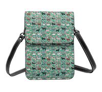 Farm Animals Cow Sheep Goat Crossbody Bag Crossbody Cell Phone Purse Women Pu Small Crossbody Wallet Purse Shoulder Bag
