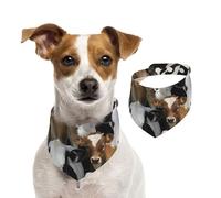 Farm Animals Dairy Cows Cow,Dog Bandanas Cotton Pet Scarf Adjustable Bibs for Pet,S