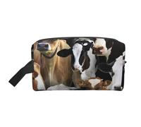 Farm Animals Dairy Cows CowMakeup Trave Bag for Women,Cosmetic Large Capacity Organizer