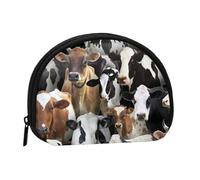 Farm Animals Dairy Cows CowSmall Makeup Sanitary Napkin Storage Bag,Women's Cosmetic Coin Purse