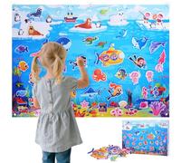 Farm Animals Felt Story Board Set, Farm Animal Fuzzy Felt, Toddlers Preschool Farmhouse Themed Early Learning Storytelling Flannel Board - Interactive Teaching Toys Gift Play Kit for Kids (Ocean)