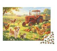 Farm Animals Jigsaw Puzzles 1000 Pieces Recycled Material Rural Scene Adult Jigsaws Developing Boy & Girl‘s Intelligence Parent Child Game Activity 52x38cm/1000pcs