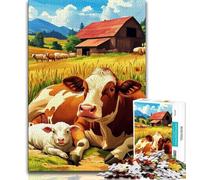Farm Animals Jigsaw Puzzles for Adults 1000 Piece,Learning Educational Toys Family Games Gifts for Friends And Family (38x26cm)