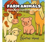 Farm animals: Kids colouring book
