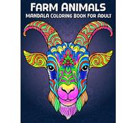 Farm Animals Mandala Coloring Book For Adult