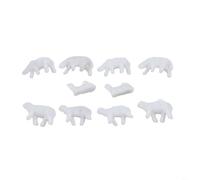 Farm Animals Model Railway N Scale 1:150 Sheep Figures, for Train Layouts, 10 Pack Plastic Farm Animal Set for Model Railroad Scenery and DIY Landscaping