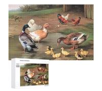 Farm Animals Near Pond Picture Puzzle for Adults, 1000 PCS