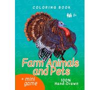 Farm Animals & Pets Coloring Book: 45 Detailed Scenes Featuring Cute and Unique Creatures on Beautiful Landscapes - Easy for Kids & Adults to Calm ... Alpaca & More for Relaxation and Stress