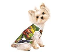 Farm Animals print Dog Clothes T Shirts for Small Dogs Breathable Puppy Kitten Dog Shirts for Pet Dogs Cats