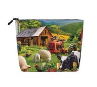Farm Animals Print Makeup Bag Travel Toiletry Bag,Travel Makeup Bag,Portable Women Makeup Organizer Case