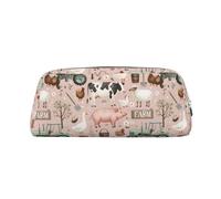 Farm Animals Print Pencil Case, Pencil Pouch with Zipper, Portable Stationery Organizer pencil bag - Office Travel