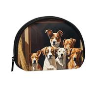 Farm Animals Print Portable Mini Storage Bag Shell Shaped Wallet Small Coin Wallet Shell Storage Bag